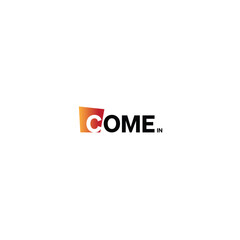 come in letter logo