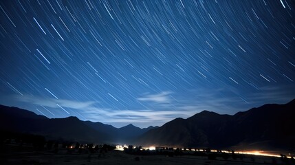 exposure night star sky