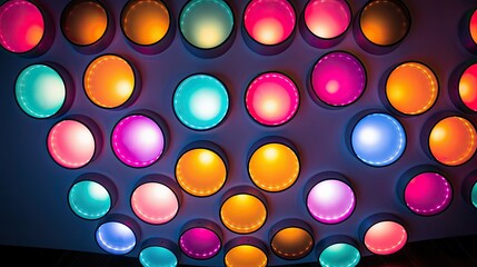 circular circle lights