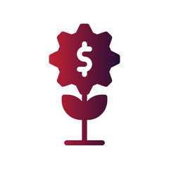investment flat gradient icon