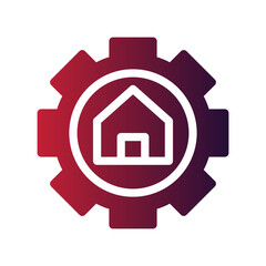 property flat gradient icon