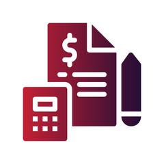 accounting flat gradient icon