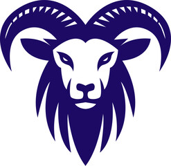 goat head logo vector