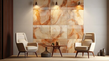 warm blurred interior design tile