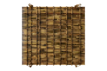 Set of bamboo blinds or shades isolated on transparent background