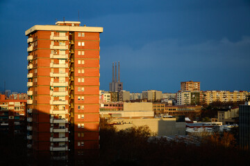 views of  Badalona on a sunny day