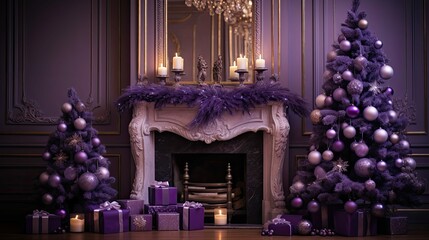 cozy purple christmas tree