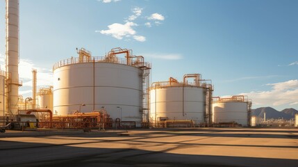 Obraz premium containment oil tanks