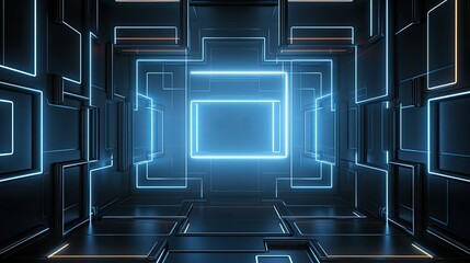 glow grey grid background