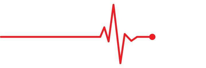 Editable stroke heart diagram, red EKG, cardiogram, heartbeat line vector design to use for healthcare, healthy lifestyle, medical laboratory, cardiology project.