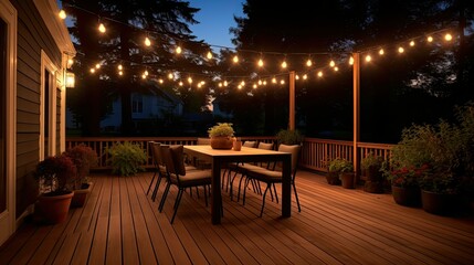 patio string of edison lights