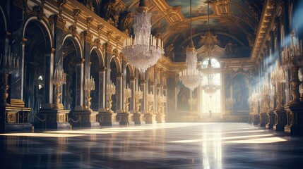 palace blurred versailles interior