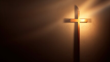 Naklejka premium hope cross of light