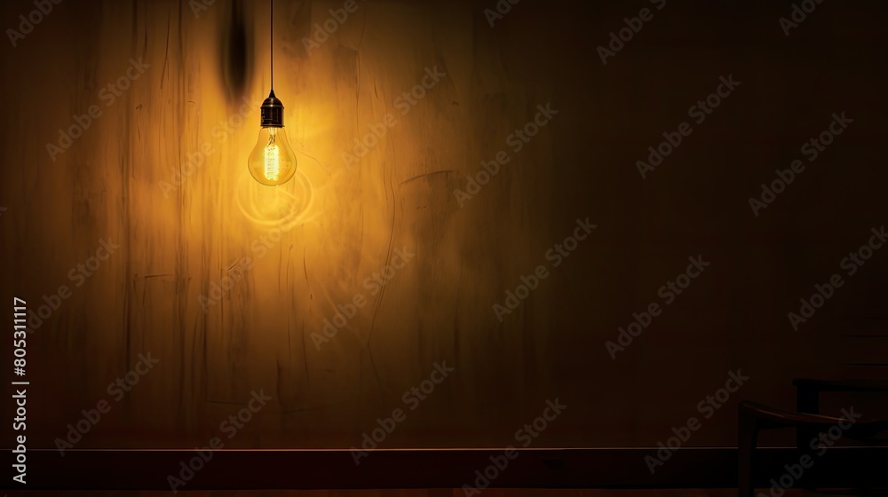 Canvas Prints incandescent single light bulb