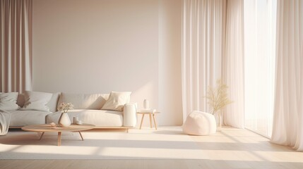 soft blurred minimalistic interior