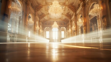 ballroom blurred interior castle