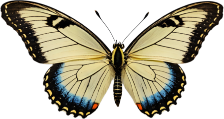 beautiful white Butterflie isolated on a tranaperent background