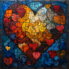 Heart-shaped symbol celebrating neurodiversity on World Autism Awareness Day