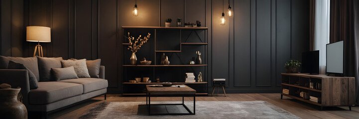 The mock up decoration and living room and wall texture background.