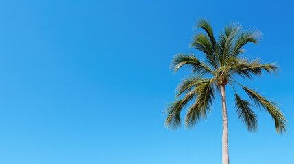 beauty palm trees blue sky