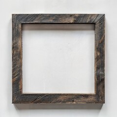 AI generated illustration of a tiny wooden frame with cord hangs on wall - obrazy, fototapety, plakaty