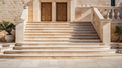 entrance beige stone