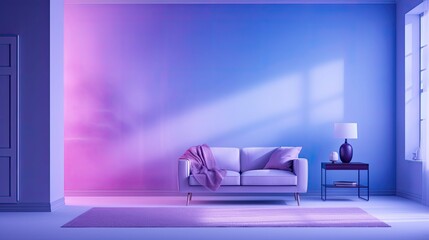 cool blurred interior design color