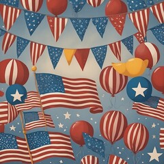 Obraz premium american flag background