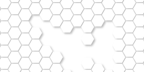 White Hexagonal Background. Luxury White Pattern. Vector Illustration. 3D Futuristic abstract honeycomb mosaic white background. geometric mesh cell texture. modern futuristic wallpaper.