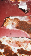 Close-Up Rusty Red Textured Metal Surface