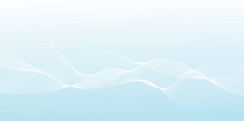 Abstract white and light blue wave modern soft luxury texture with smooth and clean vector subtle background illustration. Banner design.