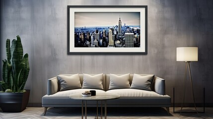 minimalist blurred interior design wall art