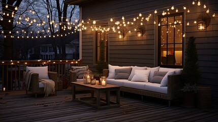 cozy home holiday lighting