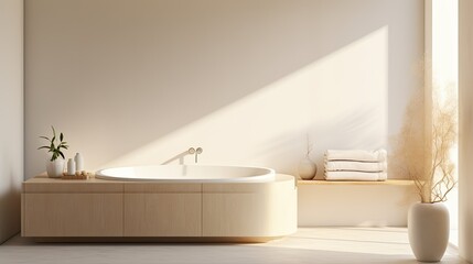 sleek blurred minimalist interior design