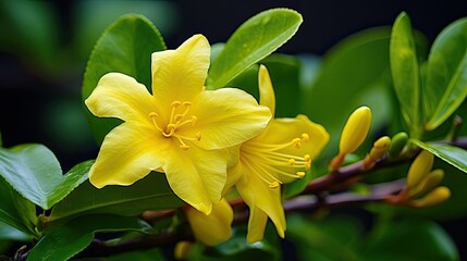 Obraz premium close yellow jessamine