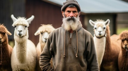 hands portrait alpaca farm