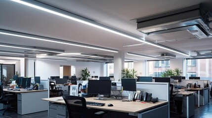 Fototapeta na wymiar track led office lighting