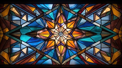 Fototapeta premium glass art deco stars