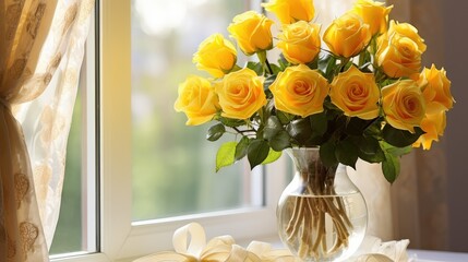 pop yellow roses