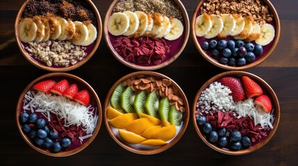 granola acai bowls In the second photo