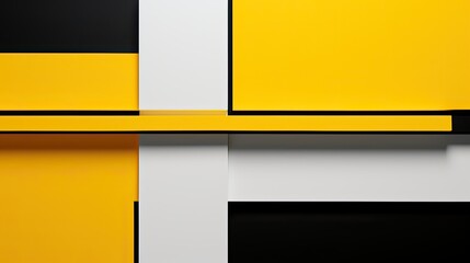 shapes yellow black white