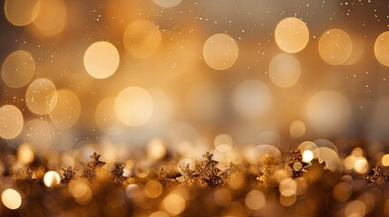 christmas blurred gold lights