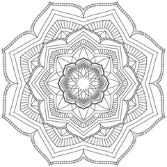 Leaf Flower Petal Coloring Mandala Art Simple Graphic Shape Vector Floral Oriental Outline Vintage Decorative Elements Pattern Illustration Islam Arabic Indian Turkish Mystic Religion Morals Lotus

