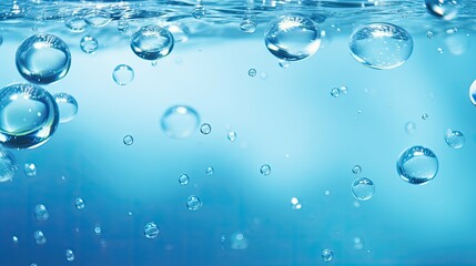 under blue water bubble background