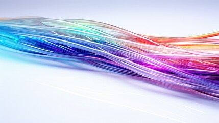 casing fiber optic cable white background