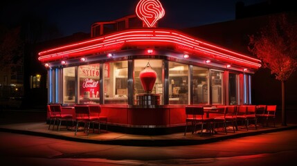 glow red neon lights