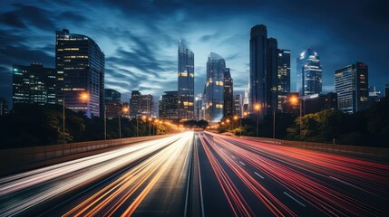 Obraz premium skyline city dark