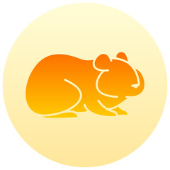hamster round gradient vector icon