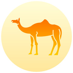 camel round gradient vector icon