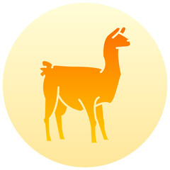 llama round gradient vector icon